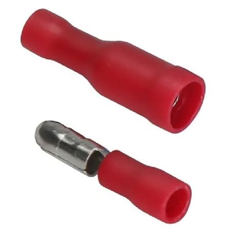 Terminal Pre Isolado Bala Bullet Macho Femea 0 50 1 50 Mm² Vm 100 Pares