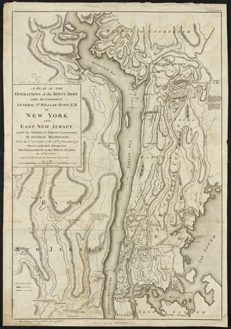 A Plan Of The Operations Of The King S Army Under The Command Of General Sr William Howe K B