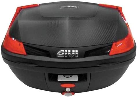 Amazon GIVI Monolock 47 Liter Top Case Matte Black RED Lenses