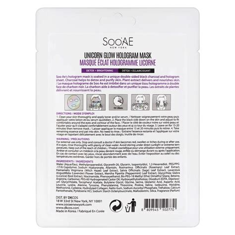 Sooae Unicorn Glow Detox And Brightening Hologram Mask Recoja Hoy En La Tienda En Cvs