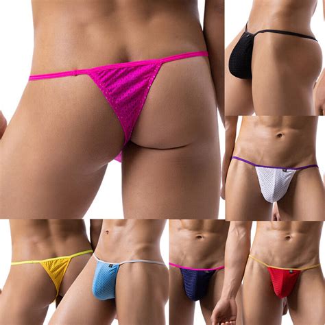 Mens G String Thong Bulge Pouch Panties Micro Bikini T Back Underwear Briefs Us Ebay