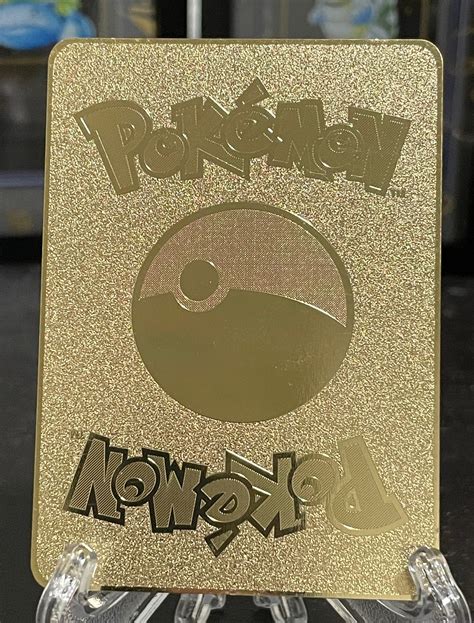 Flareon Vmax Gold Metal Pok Mon Promo Card Etsy