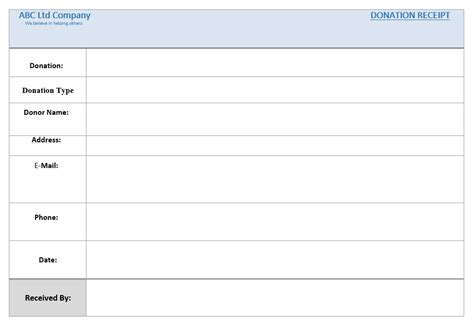 Free Donation Receipt Template Free Word Excel Templates