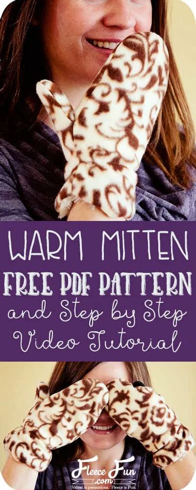 Free Mitten Pattern For Fleece And Step By Step Tutorial Artofit