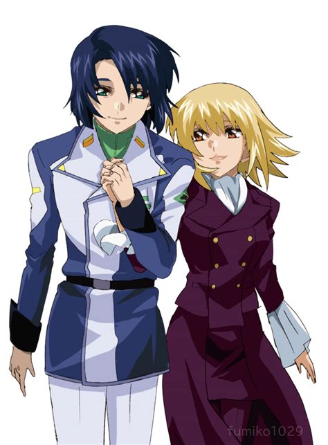 Cagalli Yula Athha And Athrun Zala Gundam And 2 More Drawn By Fumiko