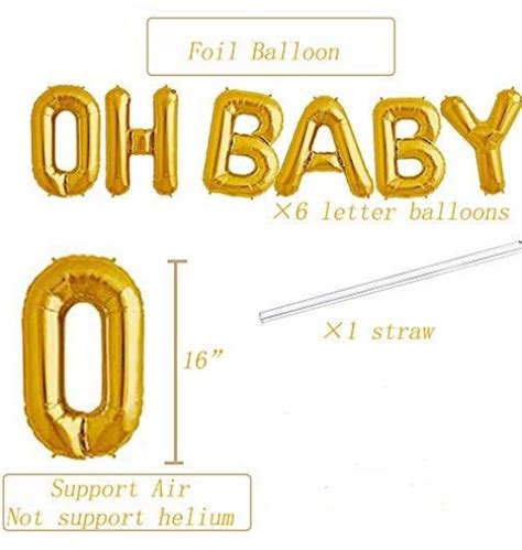 Oh baby gold letters set – PARTY DECO COLOMBO