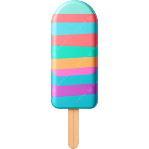 Colorful Ice Cream Sticks Illustration Element Ice Cream Png