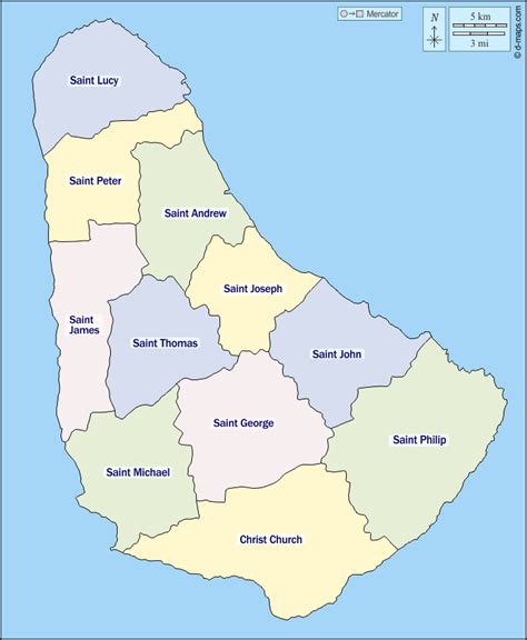 Map Barbados Parishes - Share Map