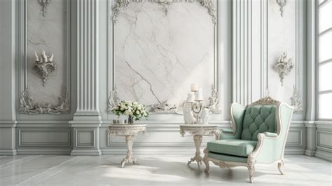 Elegant Baroque Inspired Interior Design With Realistic 3d Plant Render