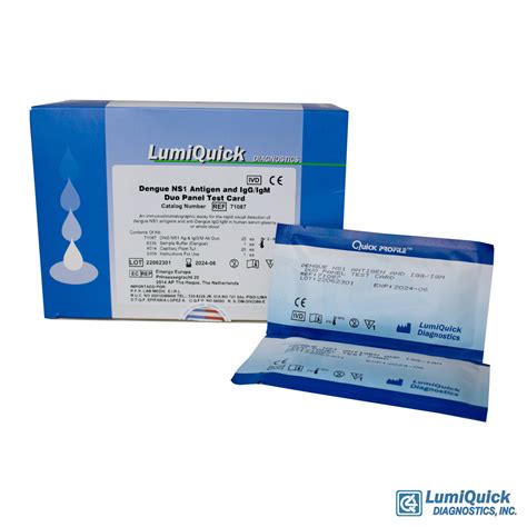 DENGUE NS1 ANTIGEN IgG IgM DUO PANEL TEST CARD SR PL WB CAJA X 25 PFH