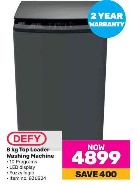 DEFY 8 Kg Top Loader Washing Machine Offer At Game