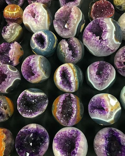 Geology Tweets On Twitter Polished Amethyst Geode Spheres Photo