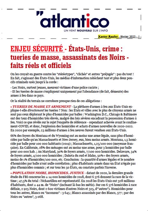 Enjeu S Curit Tats Unis Crime Tueries De Masse Assassinats Des