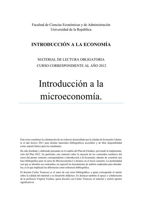 PDF Introducción a la microeconomía elmayorportaldegerencia