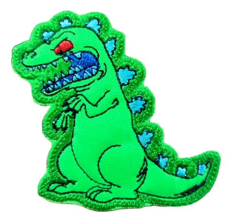 Parche Bordado Dinosaurio Reptar Rex Con Pegamento Mercadolibre