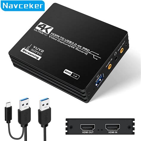 Navceker 4K Pro USB 3 0 Placa De Captura De V Deo Compat Vel HDMI