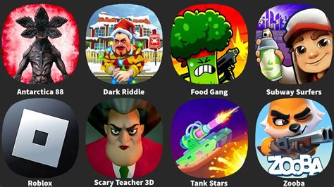 Antarctica 88 Dark Riddle Roblox Food Gang Subway Surfers Scary Teacher