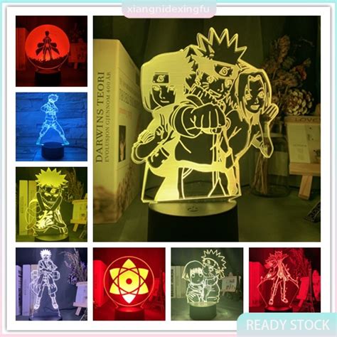 Naruto Led Night Lights Uzumaki Team Sasuke Kakashi Itachi Uchiha