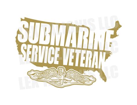 Submarine Service Veteran Vinyl Cut Decal Silent Service Us Etsy