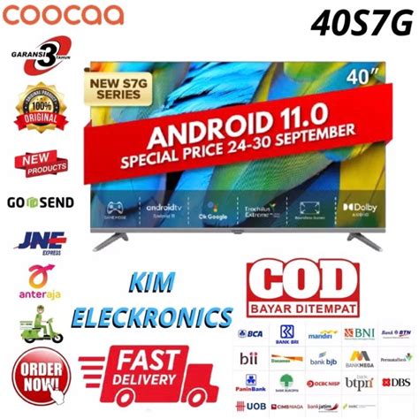 Jual COOCAA LED TV 40 INCH 40S7G ANDROID 11 DIGITAL TV HDR 10 2