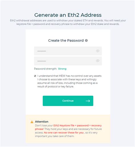 Generate an Eth2 Withdrawal Address for Staking on Eth2 | MyEtherWallet ...