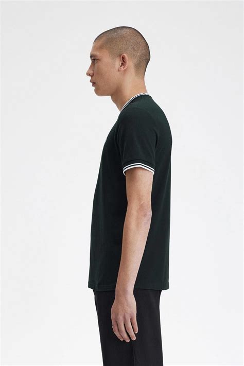 Fred Perry T Shirt Twin Tipped Met Logo Nightgreen Wehkamp