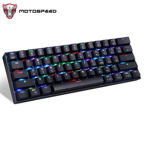 Motospeed Teclado Mec Nico Para Juegos CK61 61 Teclas Retroiluminado