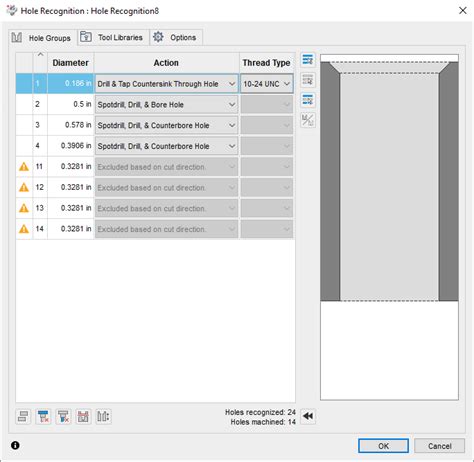 Fusion Help Hole Recognition Reference Autodesk