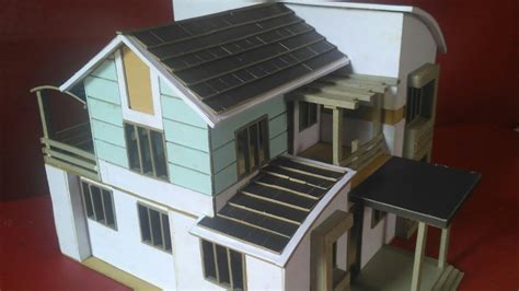 Cara Membuat Miniatur Rumah Dari Kertas Karton YouTube