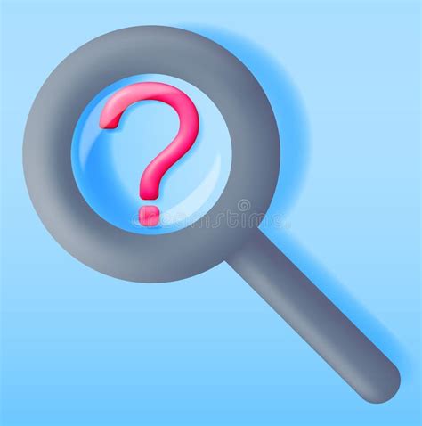 3d Magnifying Glass And Question Mark Isolated Stock Illustration Illustration Of Glass Icon