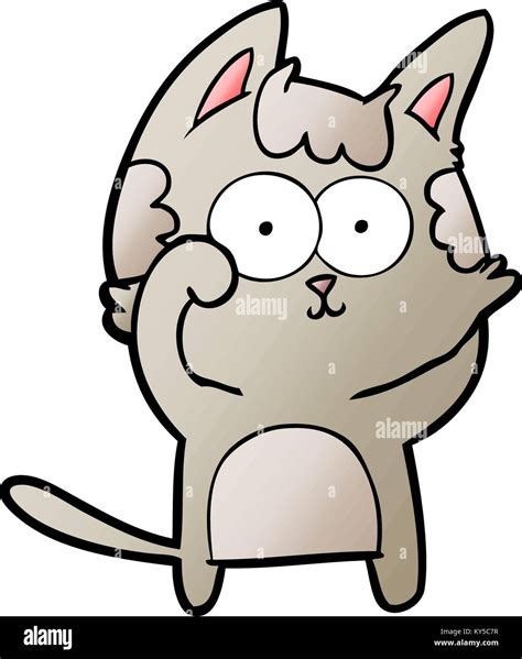 Happy Cartoon Cat Stock Vector Image And Art Alamy