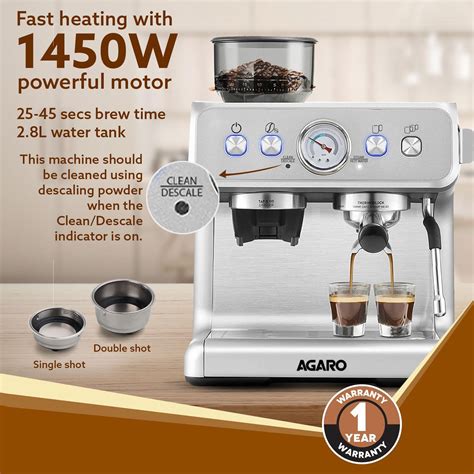 Buy Agaro Supreme Watt Cups Automatic Espresso Coffee Maker