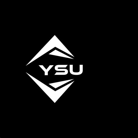 YSU abstract monogram shield logo design on black background. YSU ...