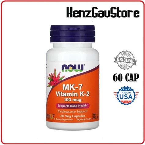 Promo Now Foods Mk Vitamin K Mcg Veg Capsules Diskon Di