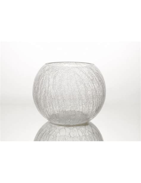 Vase Boule Craquelé Diamètre 30 Cm Transparent Amadeus Cades Design