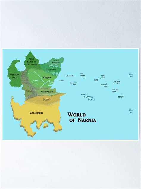 "Narnia Map (Basic Wide View)" Poster for Sale by HometownSciFi | Redbubble