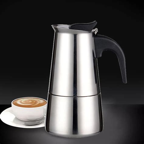 Cups Coffee Maker Pot Stainless Steel Mocha Espresso Latte