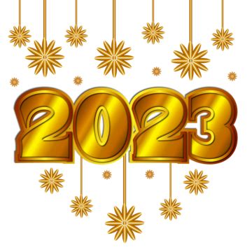 D Luxury Golden With Gold Dots Happy New Year Clipart Transparent