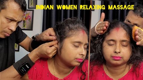 Best Head Massage In Indian Asmr Relaxing Massage Ear Neck Cracking