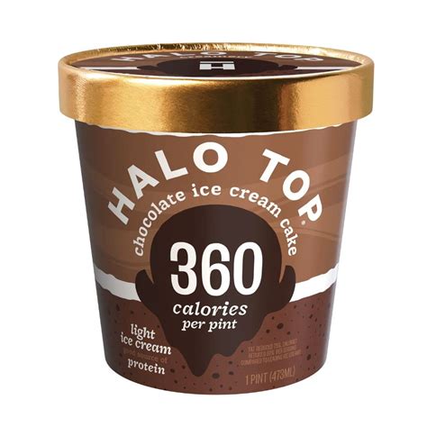 Halo Top Chocolate Ice Cream Cake Light Ice Cream Pint 16