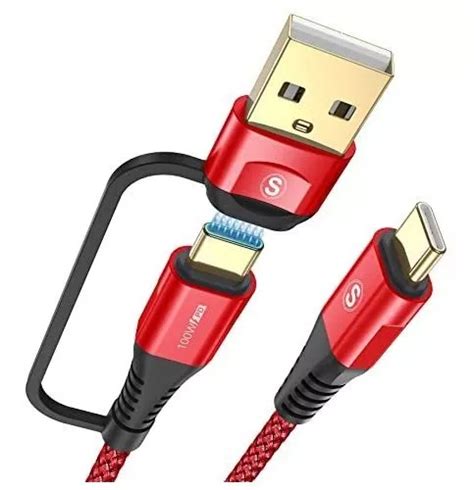 Cable Usb A C A Usb C 2 En 1 De 6 6 Pies Pd 100 W Macbook Ip Envío Gratis