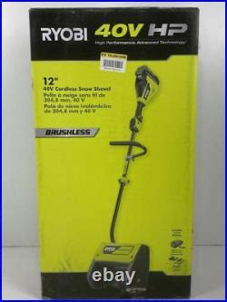 Ryobi 40V Brushless Cordless Electric Snow Shovel with 4.0 Ah Battery ...