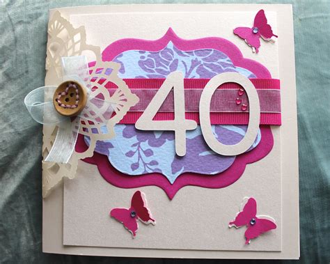 DIY 40th Birthday Card Unique Handmade Card