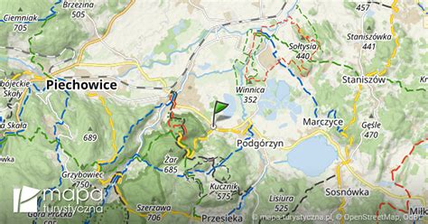 Podzamcze Mapa Szlak W Turystycznych Mapa Turystyczna Pl