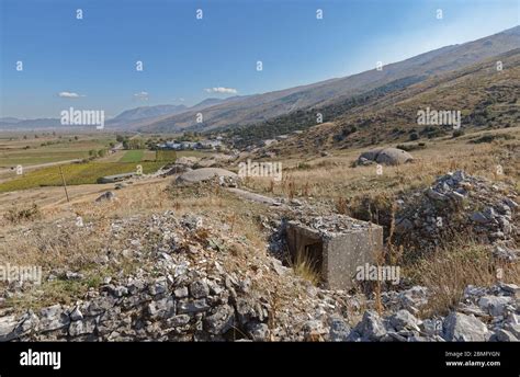 Concrete military bunkers built in communist era Albania Stock Photo ...