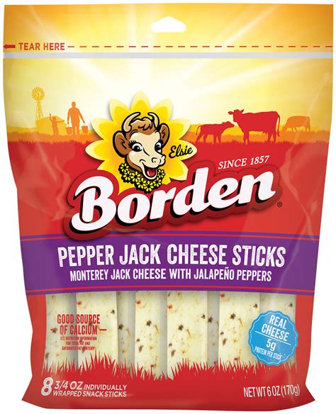 Pepper Jack Cheese Sticks - Borden® Cheese