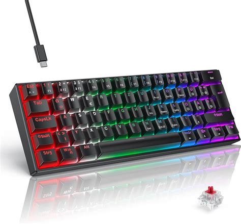 TECURS Mechanische Gaming Tastatur Mechanische Tastatur 60 Prozent