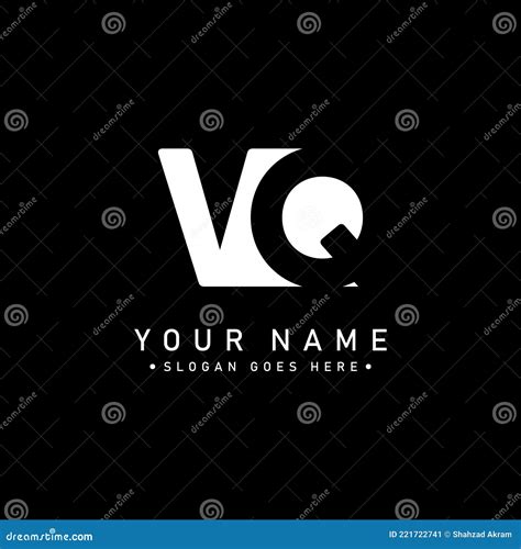 Initial Letter VQ Logo Minimal Business Logo Stock Vector