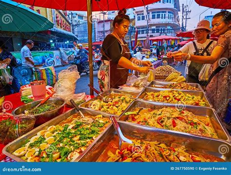 The Spicy Salads In Food Stall Of Warorot Market Chiang Mai Thailand