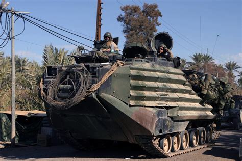 A Us Marine Corps Usmc Amphibious Assault Vehicle Aav7a1 With D Company 2nd Amphibious